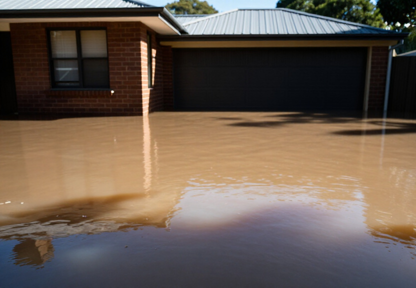 Before and After Flood Cleanup in Botany